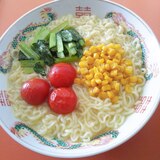 ミニトマト☆コーン☆小松菜入り塩ラーメン